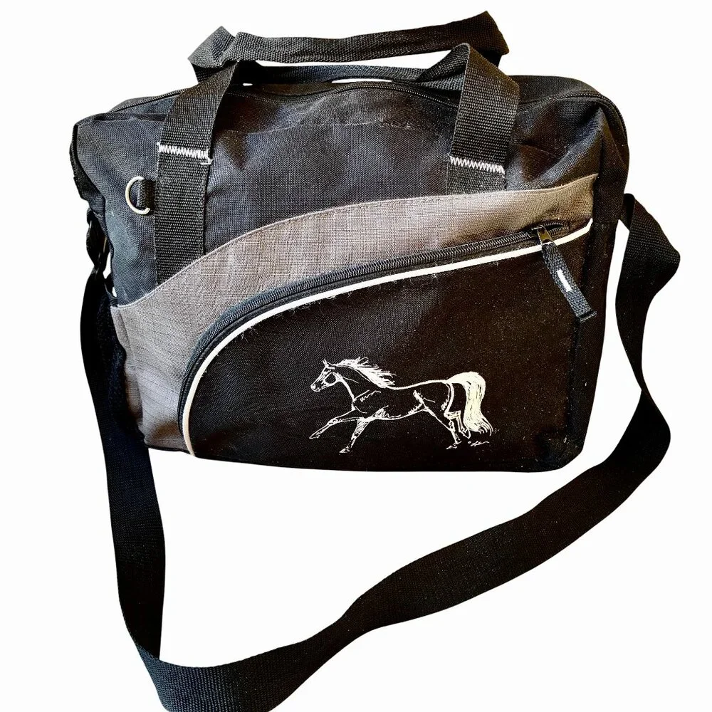 Messenger Bag Laptop Computer Horse Art Dual Handles & Shoulder Strap Pockets